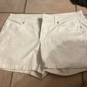 White Jean Shorts